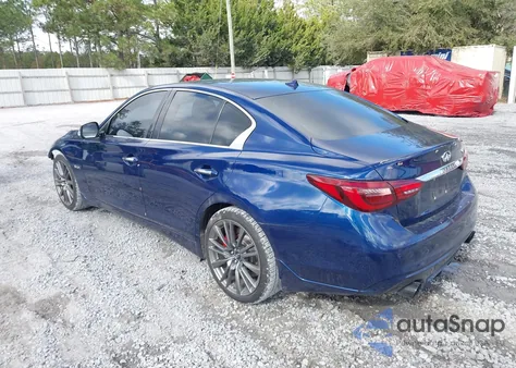 2018 Infiniti Q50 3.0T Red Sport 400 z USA, uszkodzony, nr VIN JN1FV7AP1JM640084